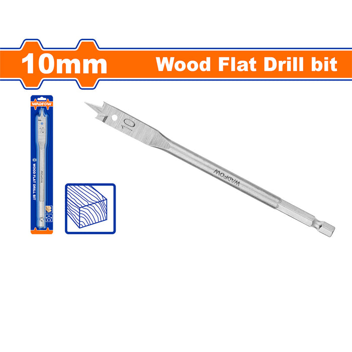 BUILDMATE Wadfow Flat Wood Drill Bit Ø6mm - Ø35mm Flat Head Spade Wide Tip Drill Bit Woodworking Drilling Bits SOLD PER PIECE - WHT