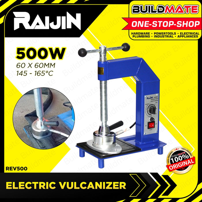 RAIJIN Electric Vulcanizer 500W Repair Tire Mending Electric Vulcanizing Machine Tire Vulcanizing Machine Auto Tire Repairing Machine REV500 •BUILDMATE•