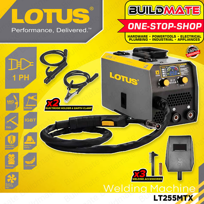 LOTUS 200A MIGWELD Gasless MIG Weld Inverter Flux Corded Welding Machine 0.8mm LT200MGX| LT200FCX •BUILDMATE•