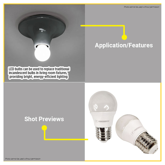 BUILDMATE Powerhouse Electric LED Classic Light Bulb E27 3W 6500K DayLight / 3000K Warm White SOLD PER PIECE PHECBE27-3W - PHE