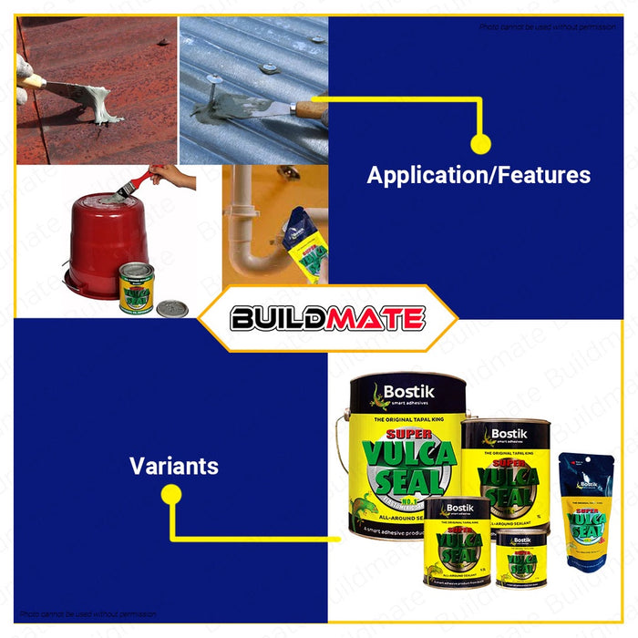 BUILDMATE Bostik Super Vulcaseal Vulca Seal Adhesive Elastomeric Sealant ORIGINAL TAPAL KING SOLD PER PIECE