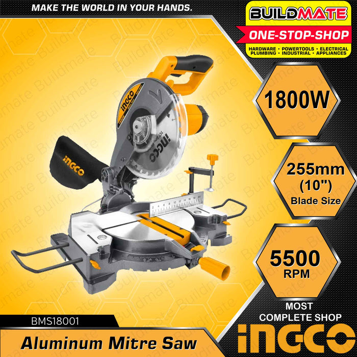 BUILDMATE Ingco Aluminum Miter / Mitre Saw 1800W Cutting Machine Drop Saw BMS18001 -  IPT