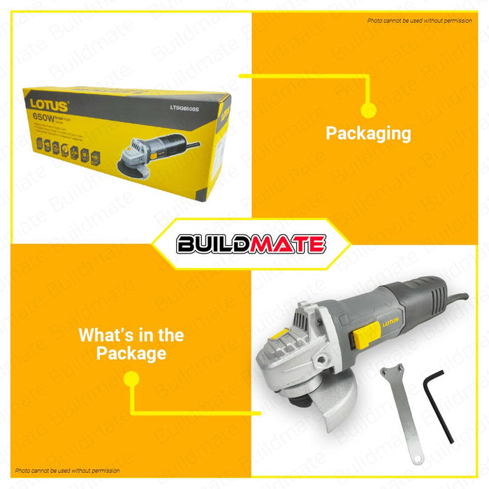 [Bundle] BUILDMATE Lotus Angle Grinder 650W LTSG6500S + Mailtank Chainsaw Attachment Stand Adpator with FREE DISC