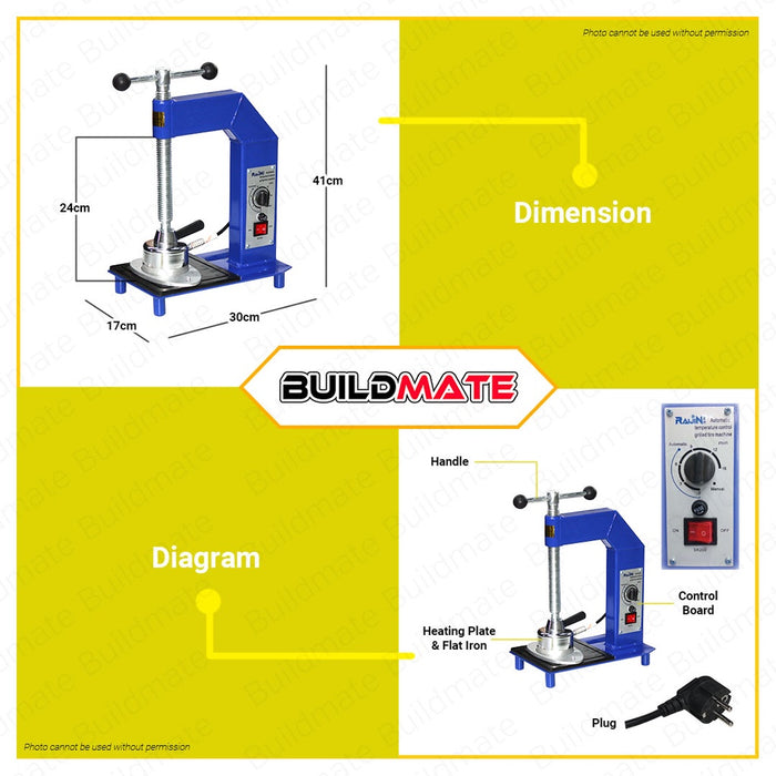 RAIJIN Electric Vulcanizer 500W Repair Tire Mending Electric Vulcanizing Machine Tire Vulcanizing Machine Auto Tire Repairing Machine REV500 •BUILDMATE•