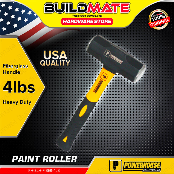 BUILDMATE Powerhouse Sledge Hammer 4lbs with Fiberglass Handle Masonry Construction Tool PH-SLH-FIBER-4LB - PHHT