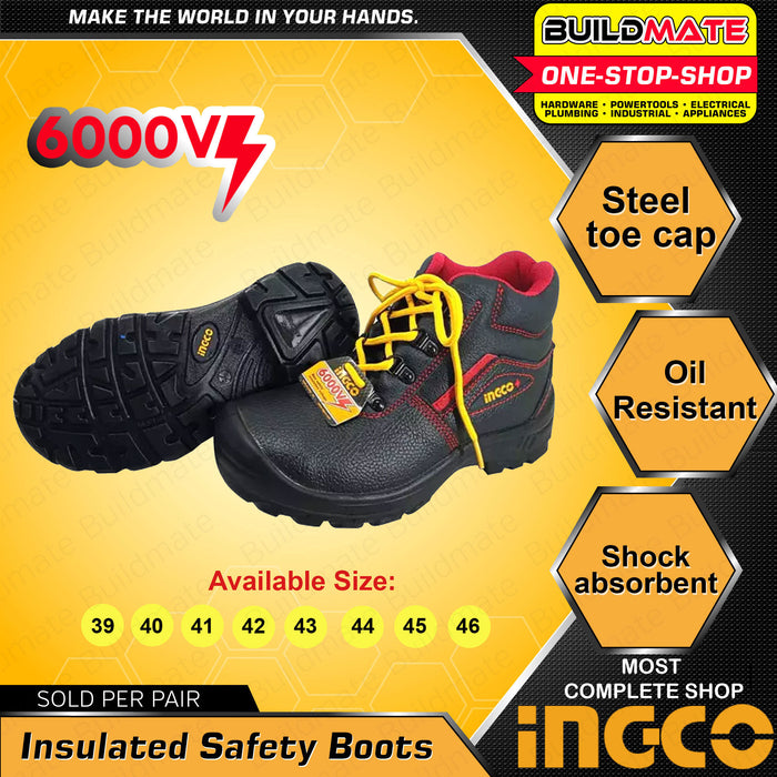 INGCO Insulated Safety Boots Shoes SOLD IN PAIRS •BUILDMATE• IHT