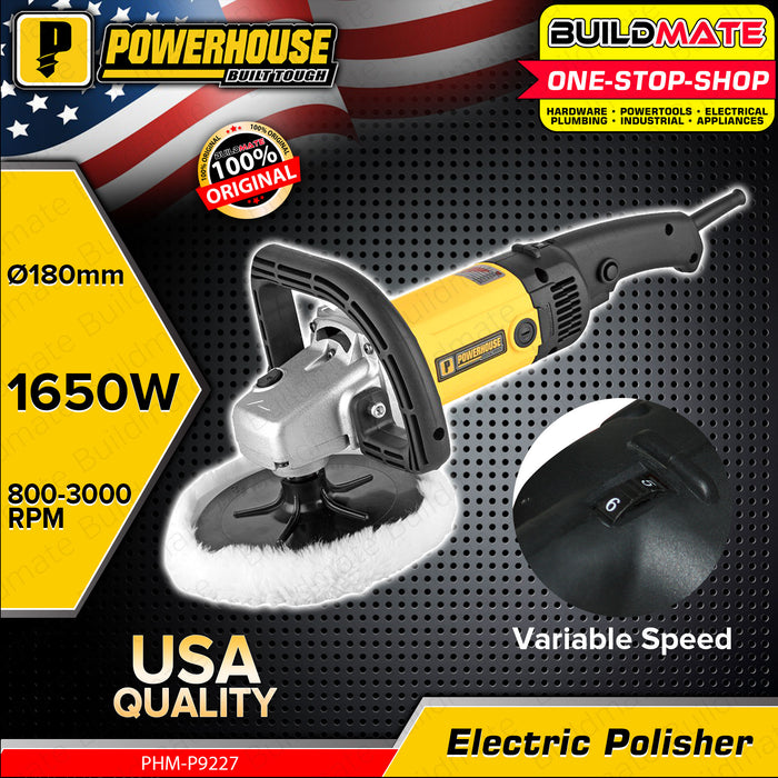 POWERHOUSE Polisher Buffing Machine 1650W PHM-P9227 •BUILDMATE• PHPT