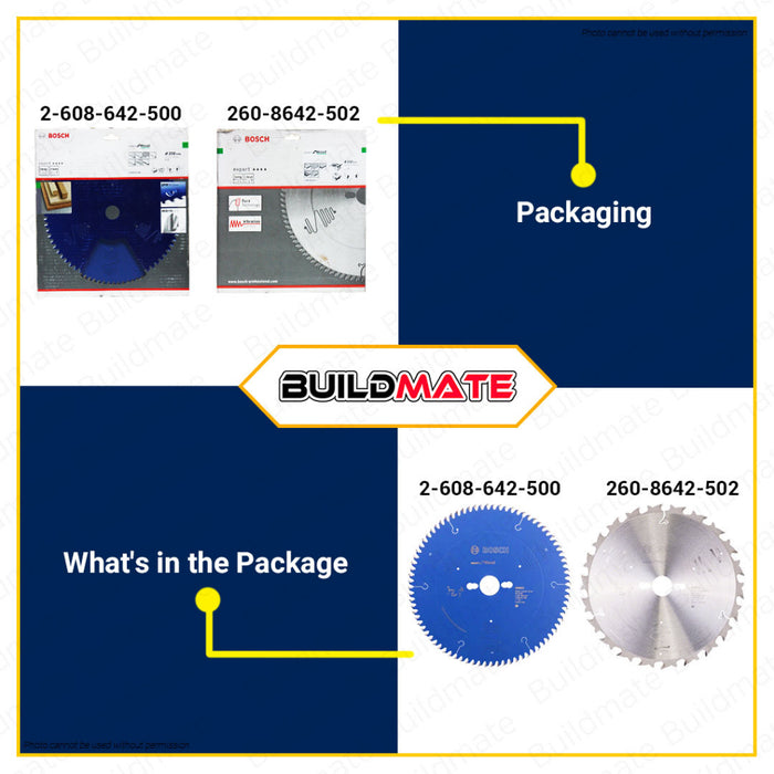 BUILDMATE Bosch Circular Saw Blade for Mitre Saw 10" Inch 22T | 80T Wood Cutting Disc Wood Blade BAX