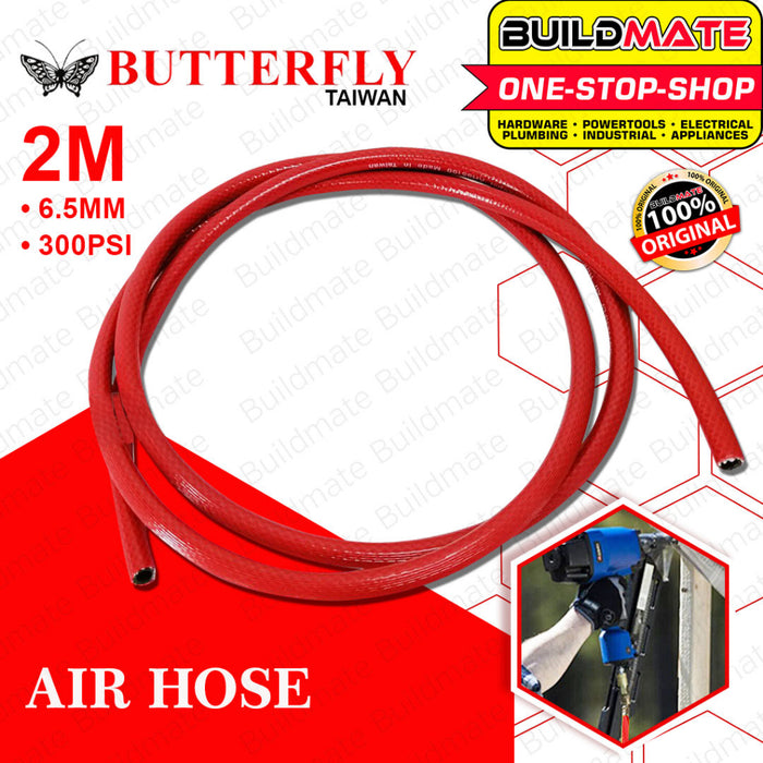 BUTTERFLY Air Hose for Compressor 2M 6.5MM 300PSI Daily Air Hose Kit Compressed Air Hose •BUILDMATE•