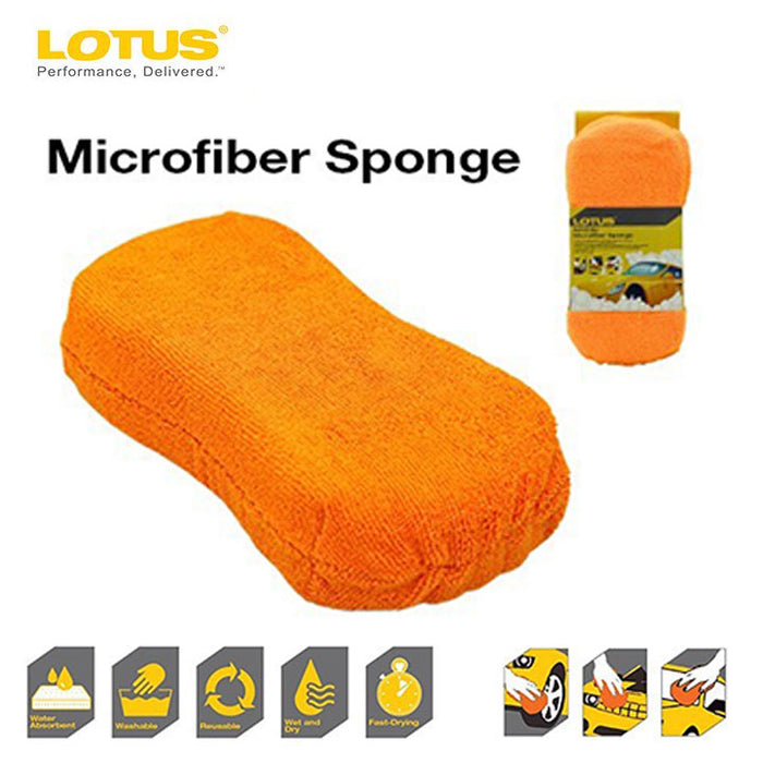 LOTUS Microfiber Sponge Cleaning Foam Cloth Wet and Dry Super absorbent Sponge AA1230 •BUILDMATE•