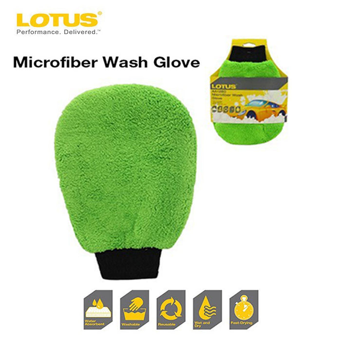 LOTUS Microfiber Wash Glove Washes and Dries Lint and Streak Free AA1280 •BUILDMATE•