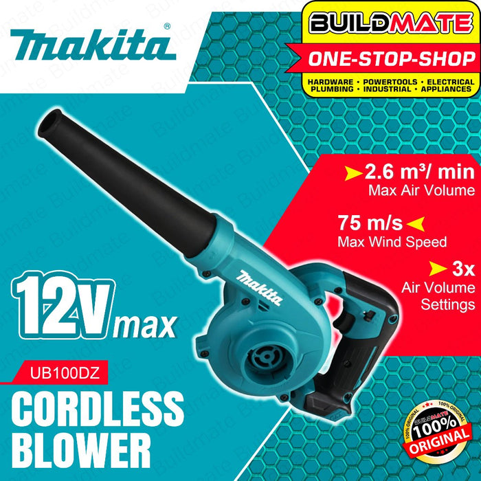 BUILDMATE Makita 12V Max Lithium-Ion Cordless Blower Rechargeable Handheld Outdoor Portable Air Blower UB100DZ