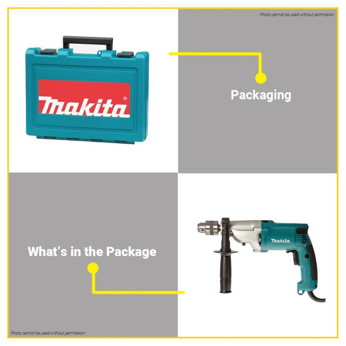 BUILDMATE Makita 720W Electric Impact Hammer Drill 2-Speed 3/4" Inch Reversible Variable Speed HP2050