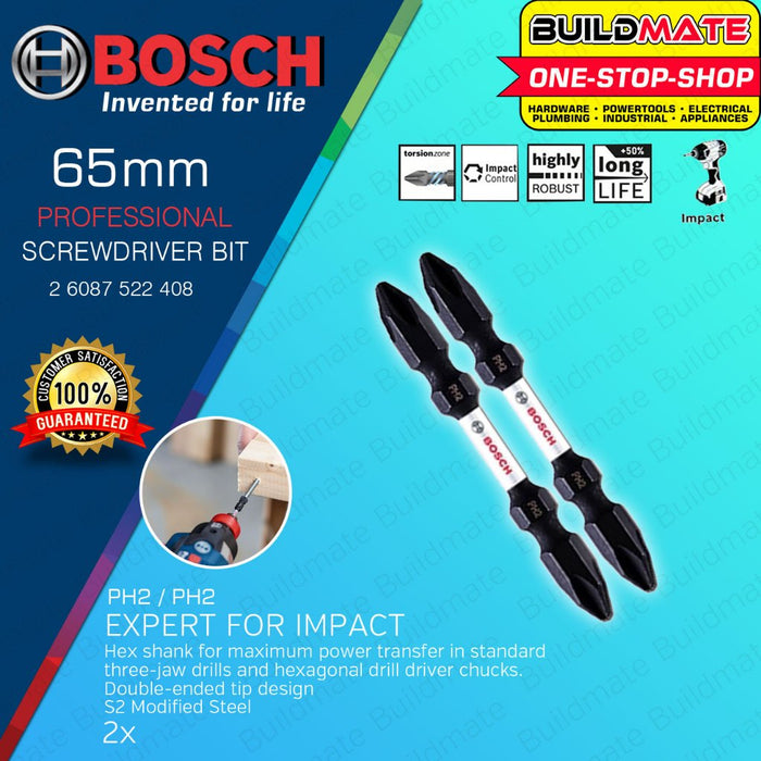 BUILDMATE Bosch 2PCS/SET Double-Ended Screwdriver / Screw Bits 65MM - 150MM Expert for Impact - BAX