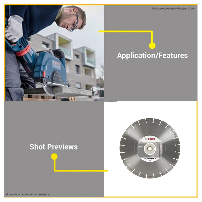 BUILDMATE Bosch 14" Inch Segmented Diamond Disc Cutting Blade Standard for Concrete 2608615006 - BAX