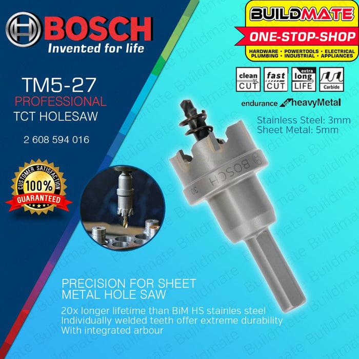 BUILDMATE Bosch TCT Hole Saw for Drilling Metal / Stainless 20MM - 51MM Tungsten Carbide Sawing BAX