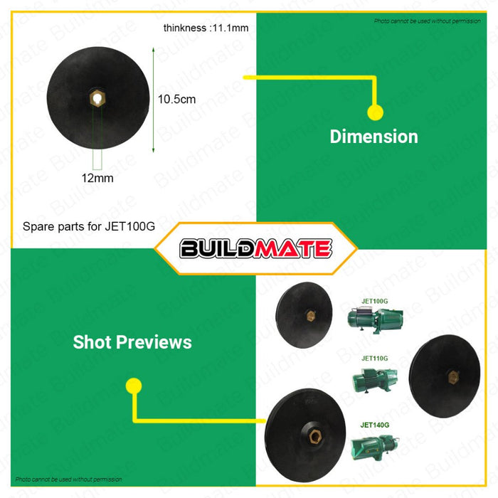 BUILDMATE Armada 12MM Spare Parts Replacement Plastic Impeller for