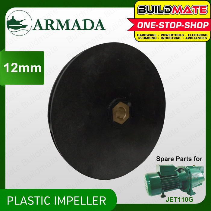 BUILDMATE Armada 12MM Spare Parts Replacement Plastic Impeller for Self Priming Jet Pump Accessories JET100G JET110G JET140G 