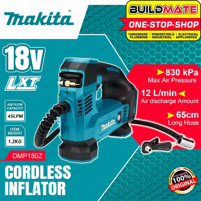 MAKITA 18V Lithium-Ion Cordless Tire Inflator 121PSI Air Pump Compressor Car Portable Tyre Inflator DMP180Z •BUILDMATE•