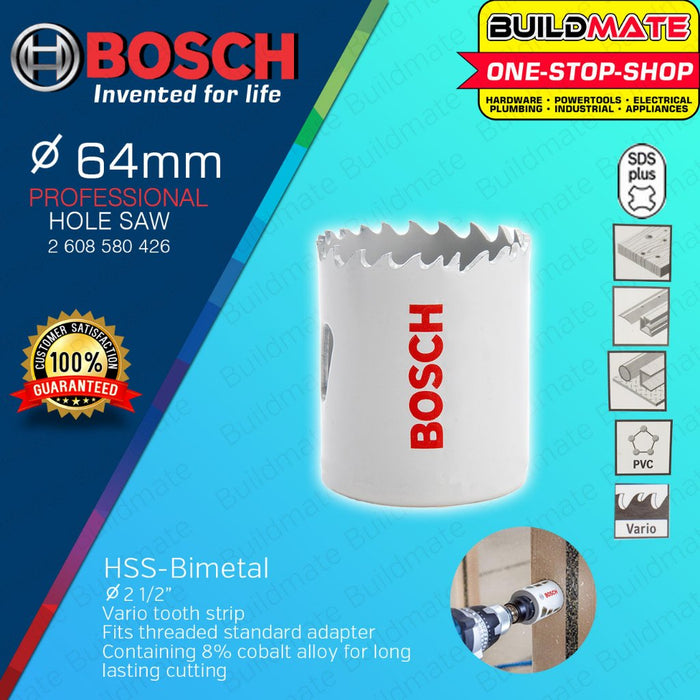 BUILDMATE Bosch Bi-Metal Hole Saw for Metal and Wood Cutter 40MM - 152MM Drill Cutting Bits - BAX