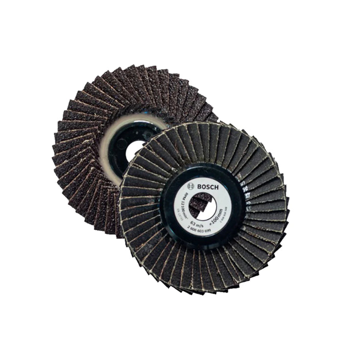 BUILDMATE Bosch 4" 100mm Flexible Flap Disc Wheel for Metal 40 - 100GRIT X435 Aluminum Oxide - BAX