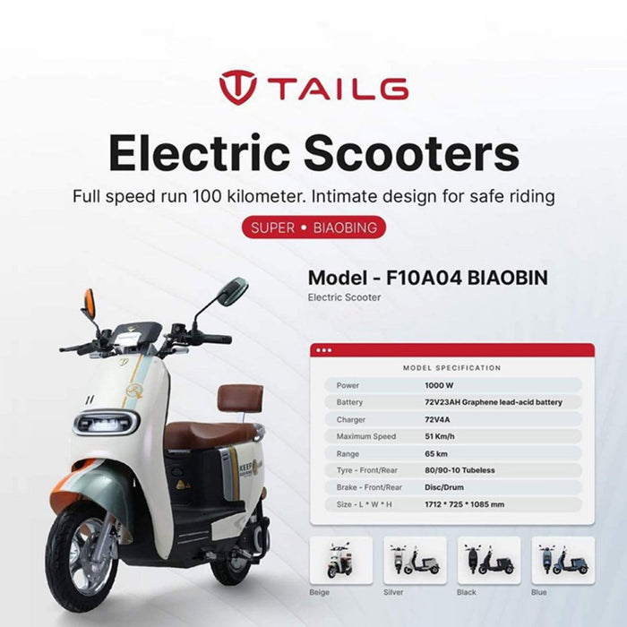 BUILDMATE TAILG 1000W Electric Scooter E Bike Motor 3 Speed F10A04 Bia Buildmate