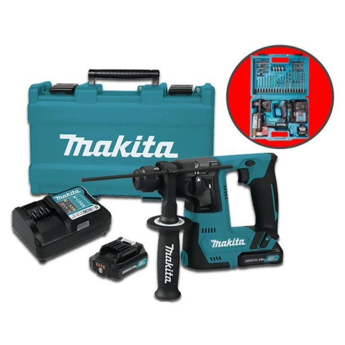 BUILDMATE Makita 12V Cordless Rotary Hammer Drill SDS-Plus Concrete Breaker Chipping Gun HR166DWYE1