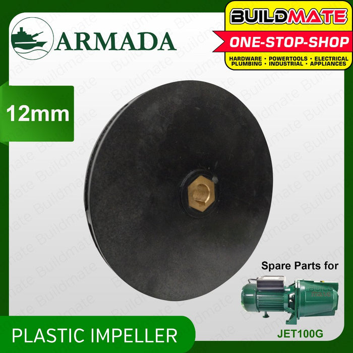 BUILDMATE Armada 12MM Spare Parts Replacement Plastic Impeller for Self Priming Jet Pump Accessories JET100G JET110G JET140G 