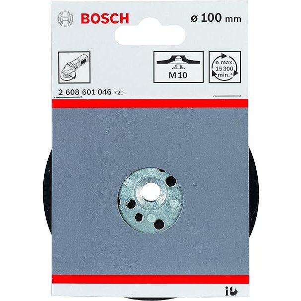 BUILDMATE Bosch 4" Inch 100mm Rubber Backing Pad Standard M10 for Angle Grinder Soft 2608601046 BAX