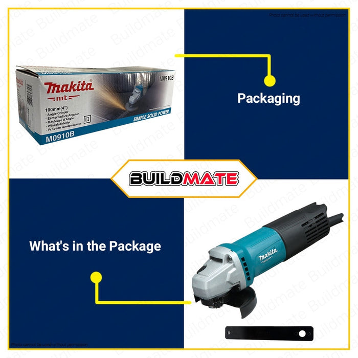 [COMBO] MAKITA 540W Angle Grinder M0910B & 500W Impact Hammer Drill M0801B Grinding & Drilling SET + FREE DISC & GLOVES •BUILDMATE•