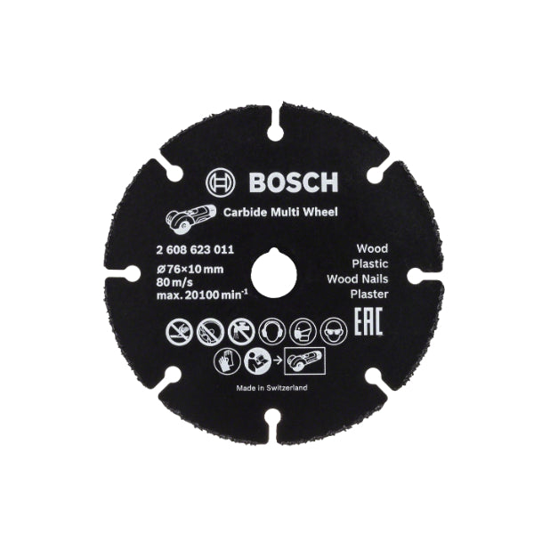 BUILDMATE Bosch 3" Inch / 76mm Carbide Multi-Wheel Cutting Disc for Wood Plaster 2608623011 - BAX