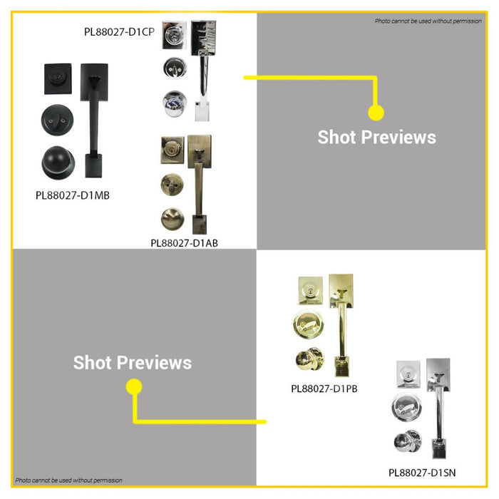 BUILDMATE Pololock Entrance Handle Set SINGLE Lock Doorknob Handleset for Main Door Lockset PL88027