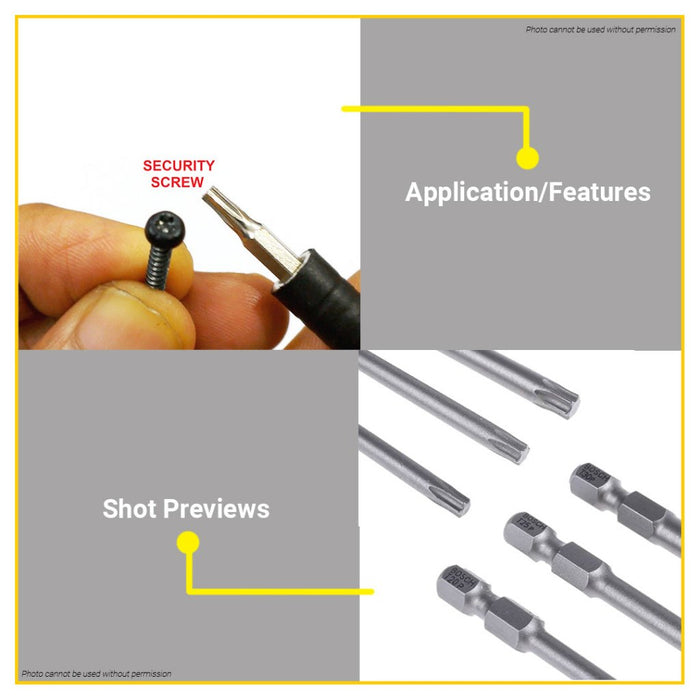 BUILDMATE Bosch 3PCS/SET 89MM Screwdriver Torx Drill Bit Extra Hard for Rotary Drills Drivers - BAX