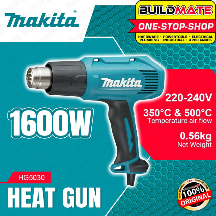 BUILDMATE Makita 1600W Hot Air Heat Gun with High & Low Switch Hot Blower Bottle Plastic Shrink Heater HG5030B