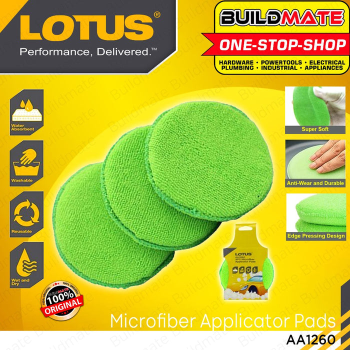 LOTUS Microfiber Applicator Pads 3pc AA1260 •BUILDMATE Car Care•