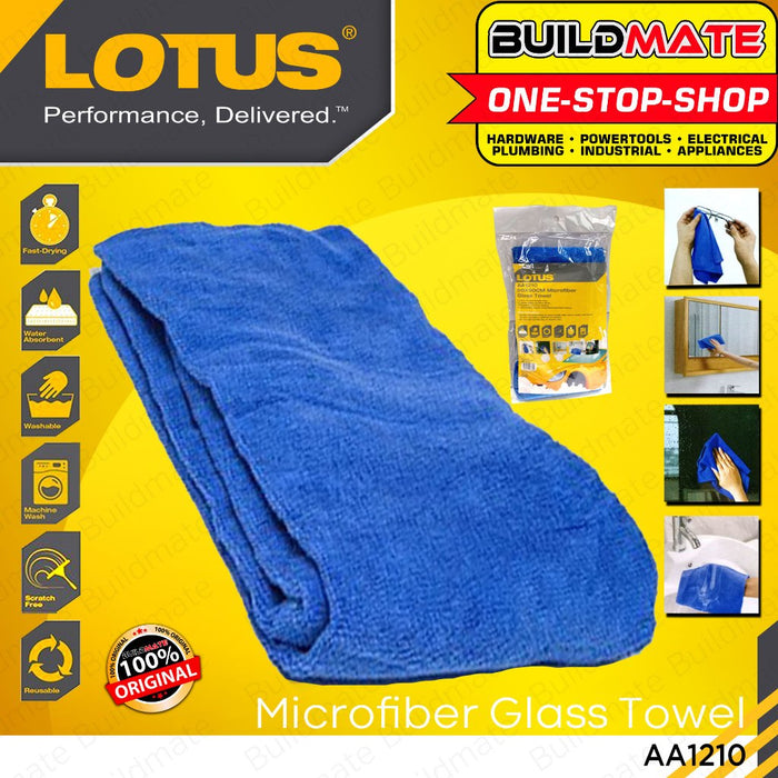 LOTUS Microfiber Glass Towel Cleaning Cloth 50x50cm AA1210 •BUILDMATE Car Care•