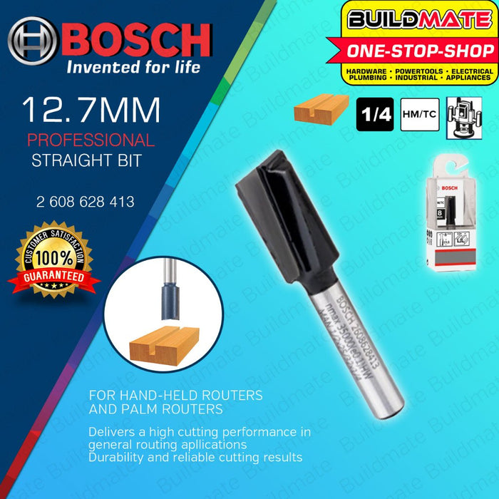 BOSCH Router Straight Bit 1/4" Inch Shank Standard for Wood Handheld Palm Routers •BUILDMATE• BAX