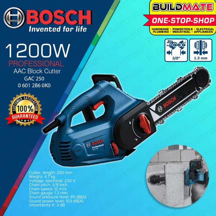 BUILDMATE Bosch 1200W General Purpose Saw AAC Concrete Block Cutter with Chain GAC 250 - BPT