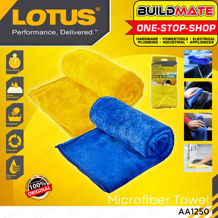 LOTUS Microfiber Towel 2pc Cleaning Cloth 40x40cm AA1250 •BUILDMATE•