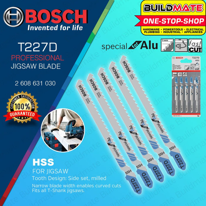 BUILDMATE Bosch 100MM 5PCS Jigsaw Blade Set HSS Straight Cut Saw Blades Special for Aluminum - BAX