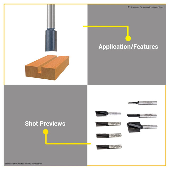 BOSCH Router Straight Bit 1/4" Inch Shank Standard for Wood Handheld Palm Routers •BUILDMATE• BAX