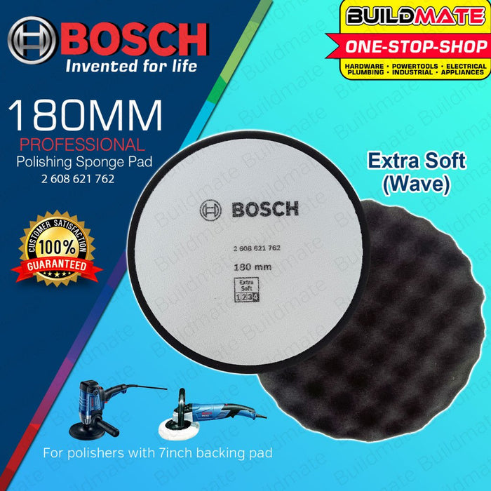 BUILDMATE Bosch 180mm Polishing Sponge Accessories for Polisher with 7" Inch Backing Pad Flat - BAX