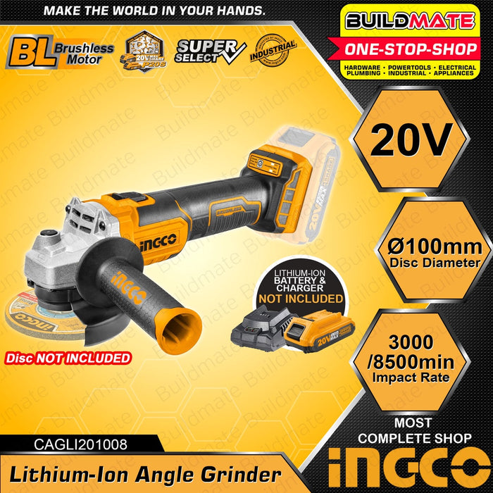 Ingco cordless deals angle grinder