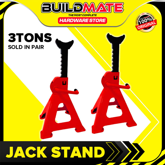 BUILDMATE Creston Jack Stand 3 Tons Heavy Duty Steel Body Auto Car Lifting Jacking Repair Tools SOLD IN PAIR