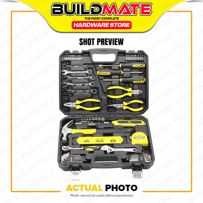 BUILDMATE Lotus 61pcs Professional Tool Set With Case Mixed Mechanic Auto Hand Repair Tool Kit LTHT61PTX