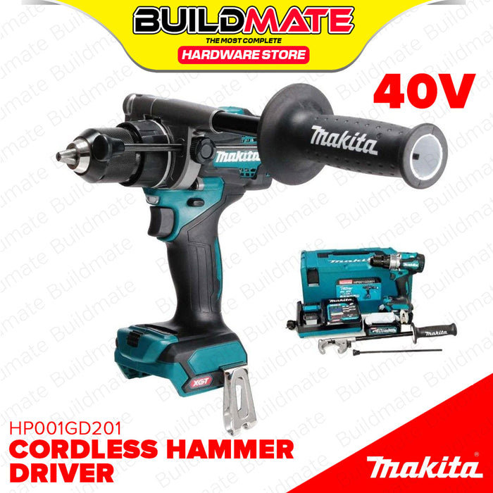 BUILDMATE Makita 40V XGT Reversible Cordless Hammer Driver Drill Concrete Chipping Gun HP001GD201