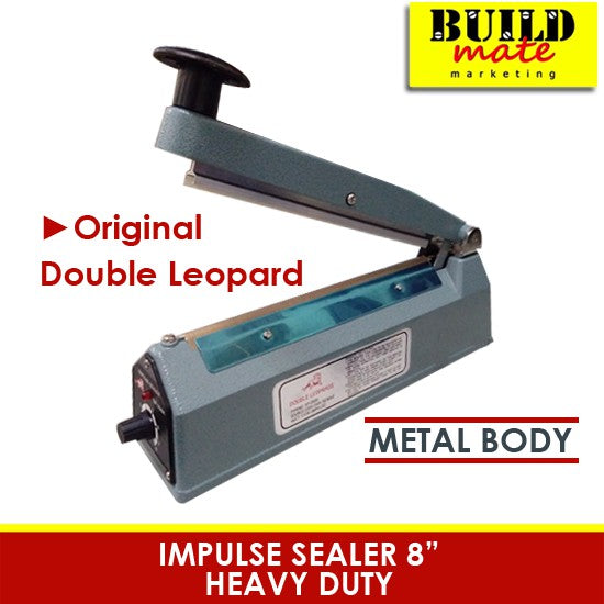 BUILDMATE Double Leopard Impulse Sealer 8" /12" Inch Poly Sealing Machine SP-200I SP-300I