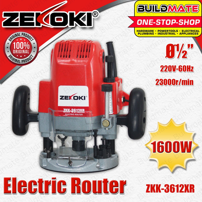 ZEKOKI Electric Router 12mm 1600W ZKK-3612XR 100% ORIGINAL / AUTHENTIC •BUILDMATE•