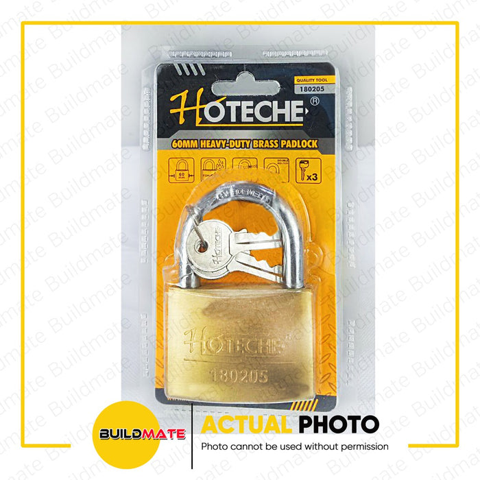 Hoteche Heavy Duty Brass Pad Lock - 60mm - 395g