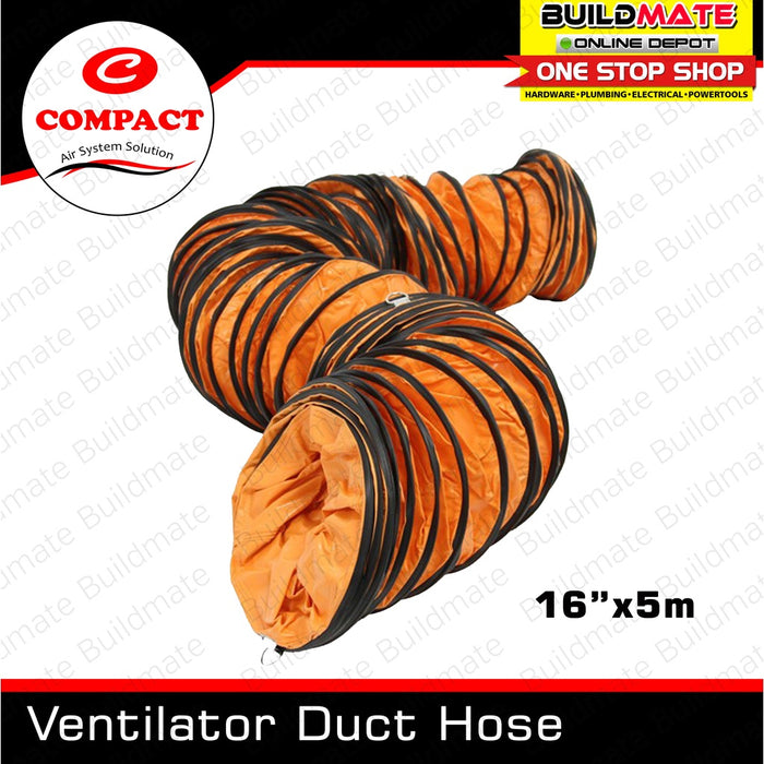 COMPACT Ventilator Ventilation Duct Hose for Axial Fan 16" Heavy Duty •BUILDMATE•